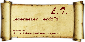 Ledermeier Teréz névjegykártya